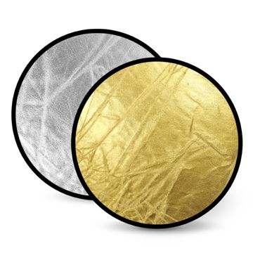 Tweezijdig reflectiescherm: goud en zilver