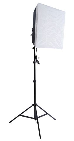 Daglichtset met statief, 40W daglichtlamp en quick-softbox (50 x 50 cm)