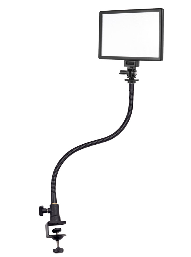 Zeer zuinige lamp (17 Watt) met een hoge lichtopbrengst. Prettig en natuurlijk licht dankzij softlight-effect. Inclusief flexarm (54cm).Kleurtemperatuur 3200-5500K.