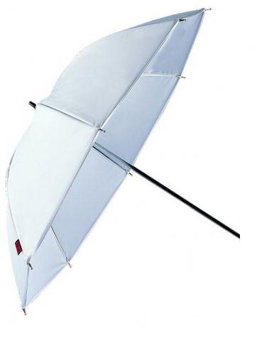 Witte transparante paraplu. Diameter (onderlangs gemeten) ø102cm.