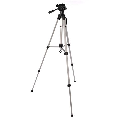 Lichtgewicht aluminium statief. Max. hoogte 157,5 cm