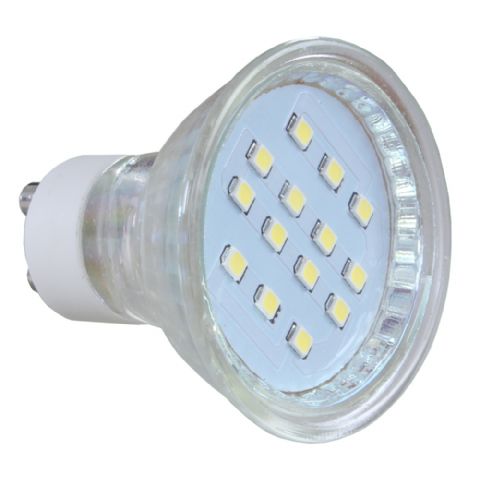 Reservelamp voor de minifotostudio's. GU10 fitting, 4W, LED, 6000K kleurtemperatuur