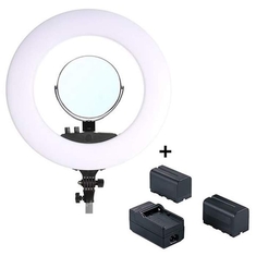 StudioKing LED Ringlamp Set 48W LR-480 met Accu's