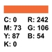 Colortone 24 Manderin Achtergrondrol 1,38 x 11 m