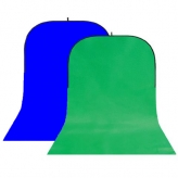 BonjourFoto ValuLine Opvouwbare Achtergrond Groen/Blauw 4 x 1,5m